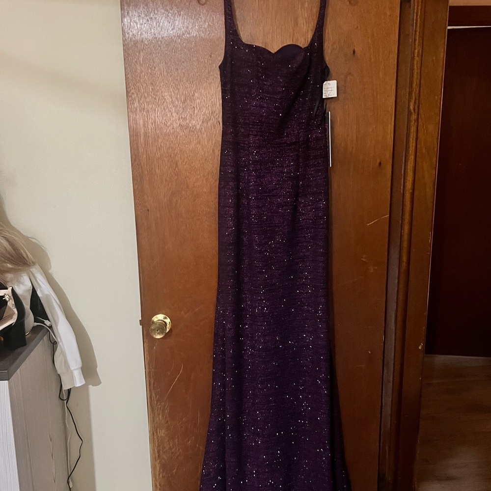 Jovani Sparkling Purple Maxi Dress